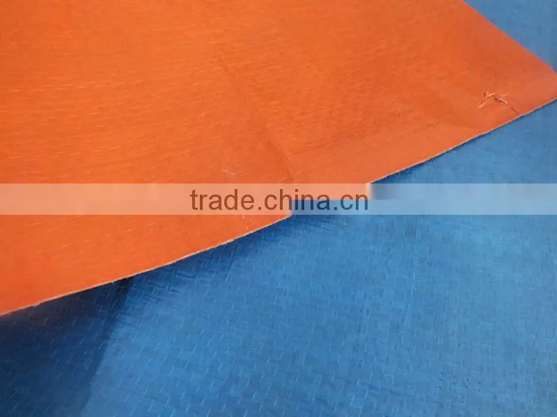 Tarp Shelters Waterproof Plastic Blue Orange PP Tarpaulin Sheet Polytarp