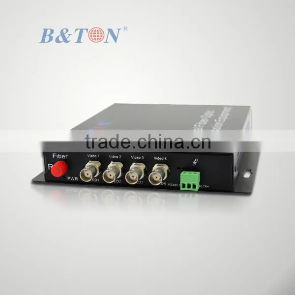 Fiber Optic Equipment 4 Channel Digital Video Optical Converter / transmitter and receiver