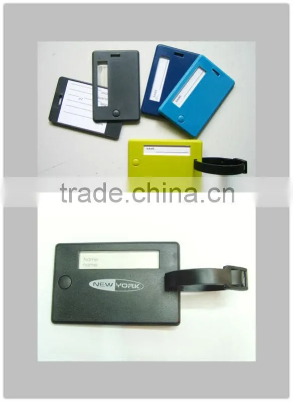 new products 2014 bag accessory blank PVC soft travel luggage tags factory wholesale