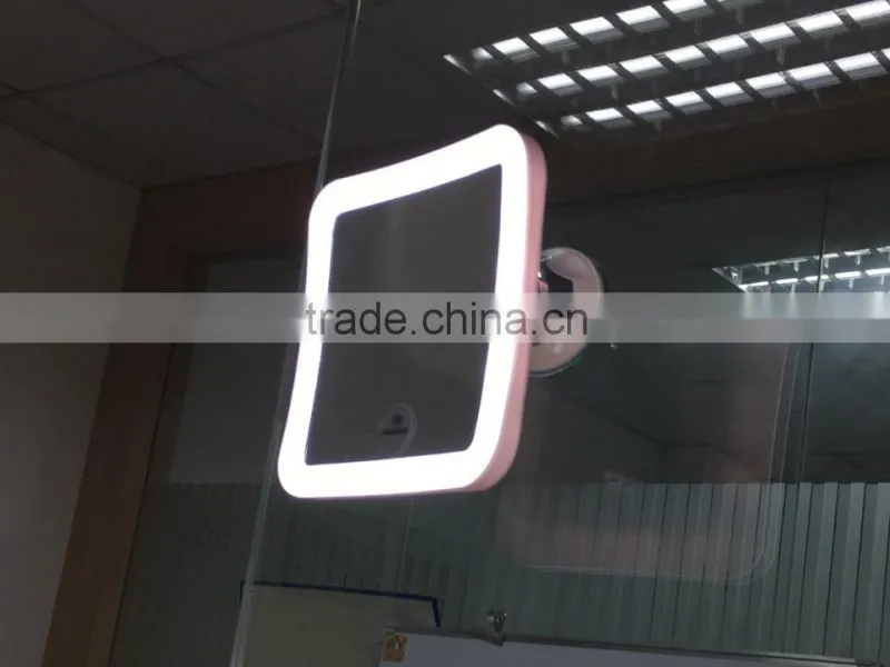 led bathroom mirror light suction cup led mirror square mirror