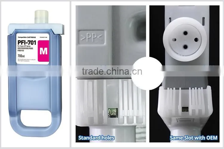 Top Replacement Solution Pigment iPF8000 Ink Cartridge PFI-701 700ML Plug and Play