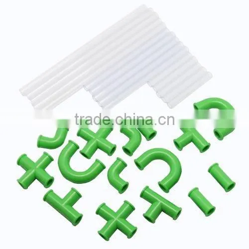 plastic DIY funny straw with connector for kids