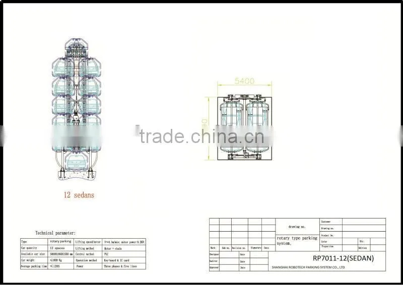 Automatic rotary car parking system