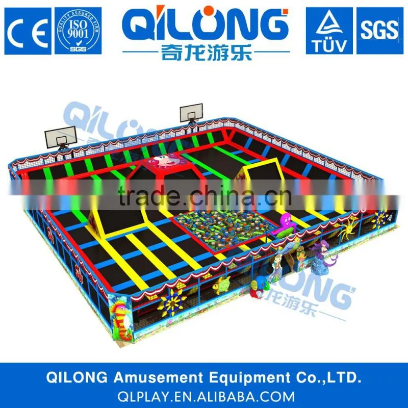2016 High quality kids indoor super trampoline park