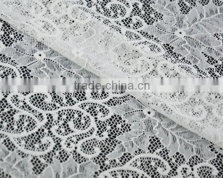 white lace knee length dress made by nylon fabric price of guipure lace