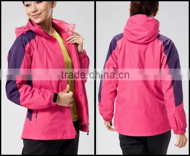 hot sale women yellow active ski jacket with top quality and keep warm
