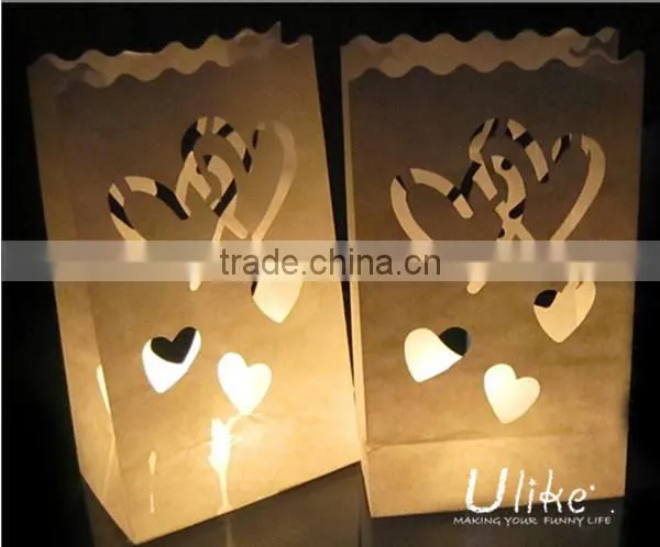 fireproof paper candle bags Printed luminary candle bags