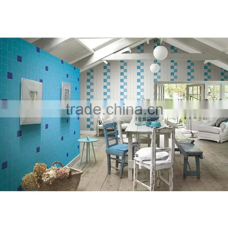 Eagle brand 15x15mm blue tile, ceramic bathroom kitchen wall tiles made in China