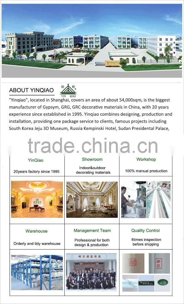 Hotel Decoration Quality Cement Construction Materials GRC Window Frame