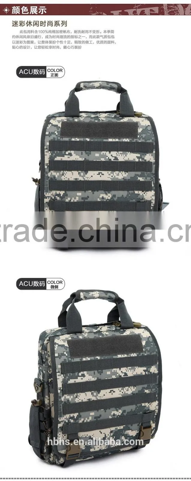 Military waterproof handbag for mens outdoor sport bag