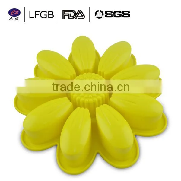 with stock! new style high quality flower shaped silicone cake mould