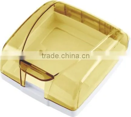 2015 Wholesaler Wallpad for Wall Switch Socket Outlet 86 type Gold Transparent Waterproof Electrical Plastic Box Enclosures