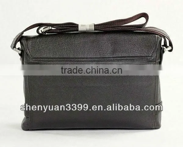 2016 new design briefcase retro style shoulder bag men's genuine leather bag
