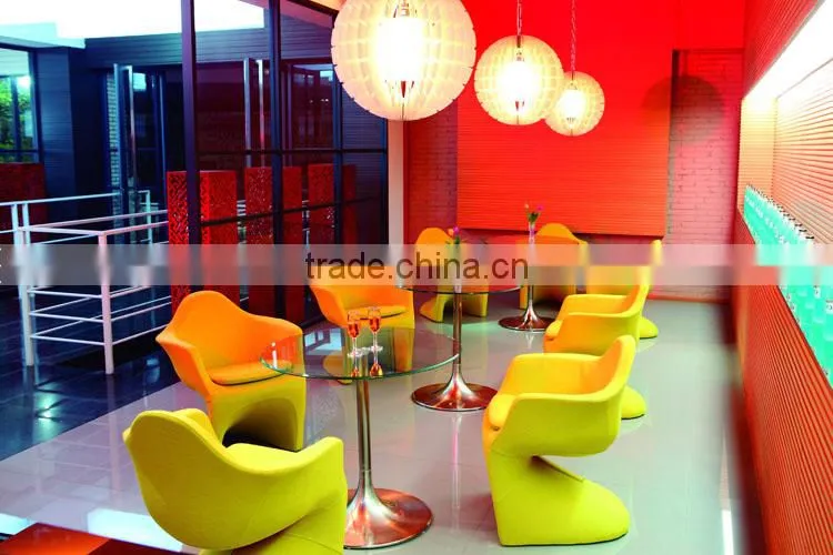 Furniture fancy design living room FRP with soft leather coconut lounge chair