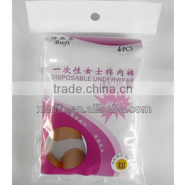 disposable cotton underwear for spa /trave/hotel/hospital
