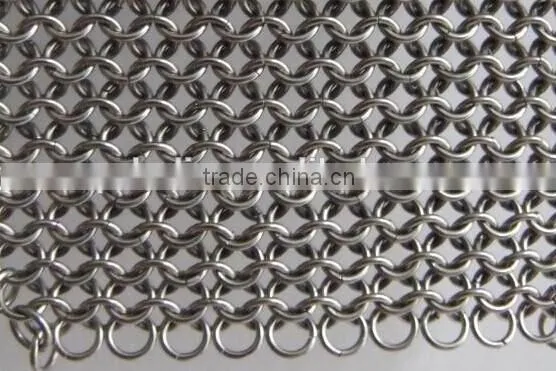 golden color stainless double circular ring meshes for custains