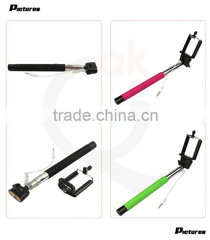 2015 newest mobile phone accessories camera smartphone selfie stick monopod for iphone 6 plus