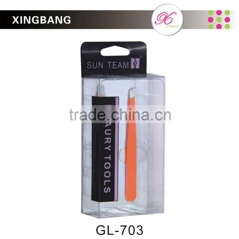 promotional wholesale cosmetic stainless steel eyebrow tweezer for personal care