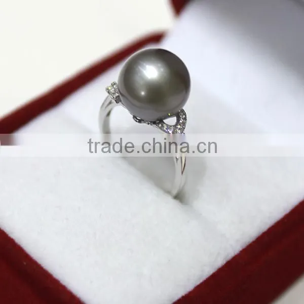 black pearl price round sea pearl price wholesale pearl ring real 925 silver ring