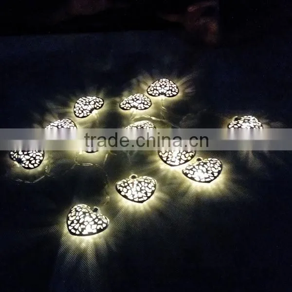 led solar light string led christmas lights string light heart