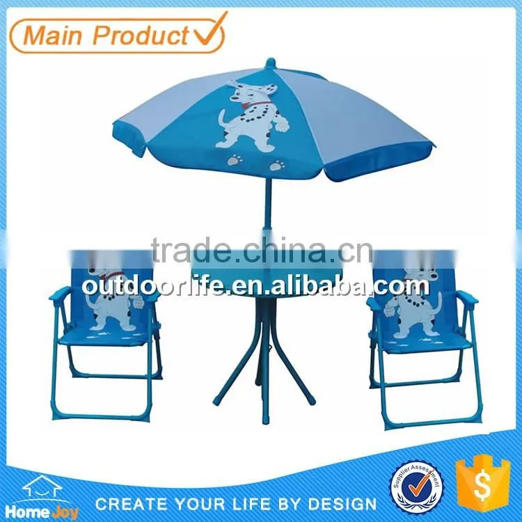 Lovely kids patio set with umbrella, table and chairs set, kids outdoor furniture
