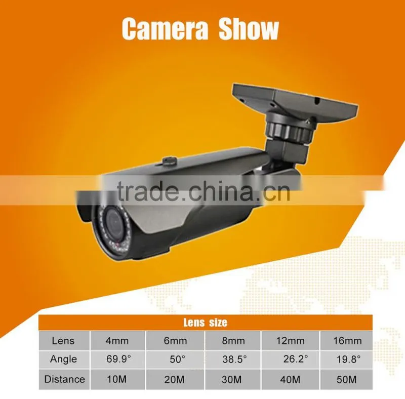 AHD camera 1.0mp 2.8-12mm zoom lens ir distance 40m 24 months warranty bullet camera