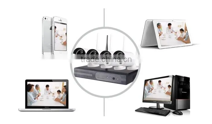 Wireless NVR Kit P2P 720P HD Outdoor IR Night Vision Security IP Camera WIFI CCTV System
