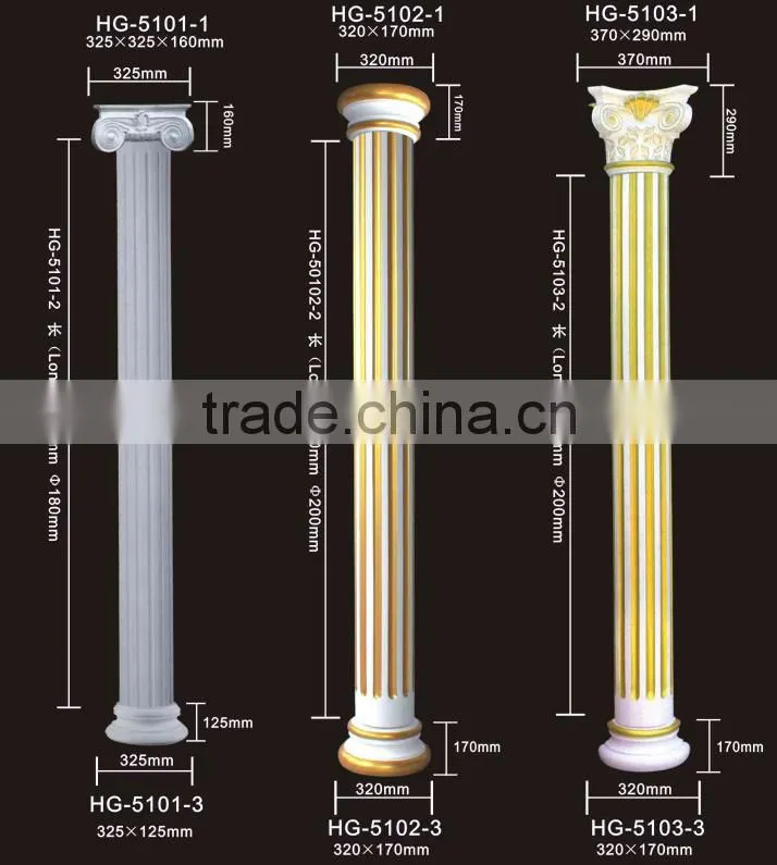 Factory price PU Roma column /pillarfor interior decoration
