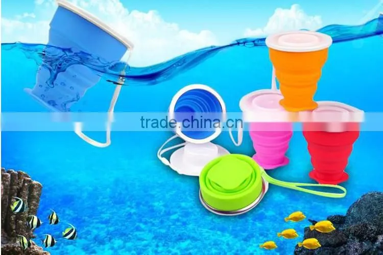 silicone rubber folder cup /drinking silicone folding cup