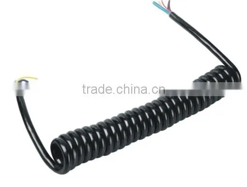 U.K.plug BSI Power cords with fuse 3A/5A/13A BS plugs with curly cable H05VV-F 3G
