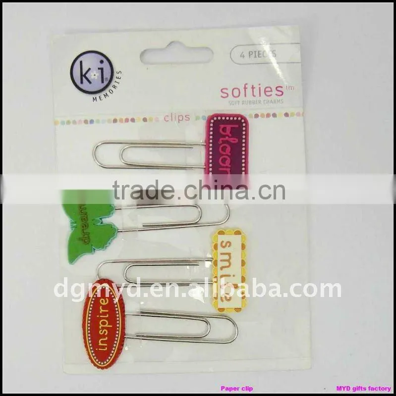 beautiful and special soft pvc paper clip