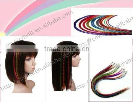 Fashion synthetic Feather hair Extension feather for highlight/ Immediate delivery