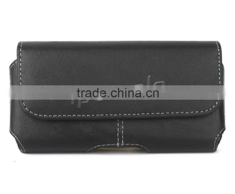 Durable Horizontal Universal Smartphone case XL Black Leather Case, fit for all mobile phone