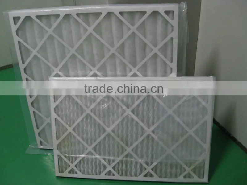Customized cardboard frame pleated panel air filter