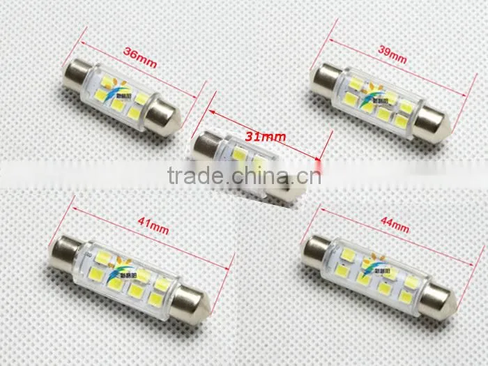 2014 Hot Sale 9-30V DC/AC LED dome festoon lights for all cars with 31MM/36MM/39MM/42MM available