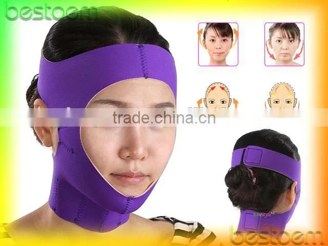 2014 fashionable elastic and durable neoprene v shape lifting slim face mask