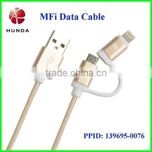 HUNDA Brand mfi certified cable Braided 1.2 meter with 2 connectors /PPID 139695-0109