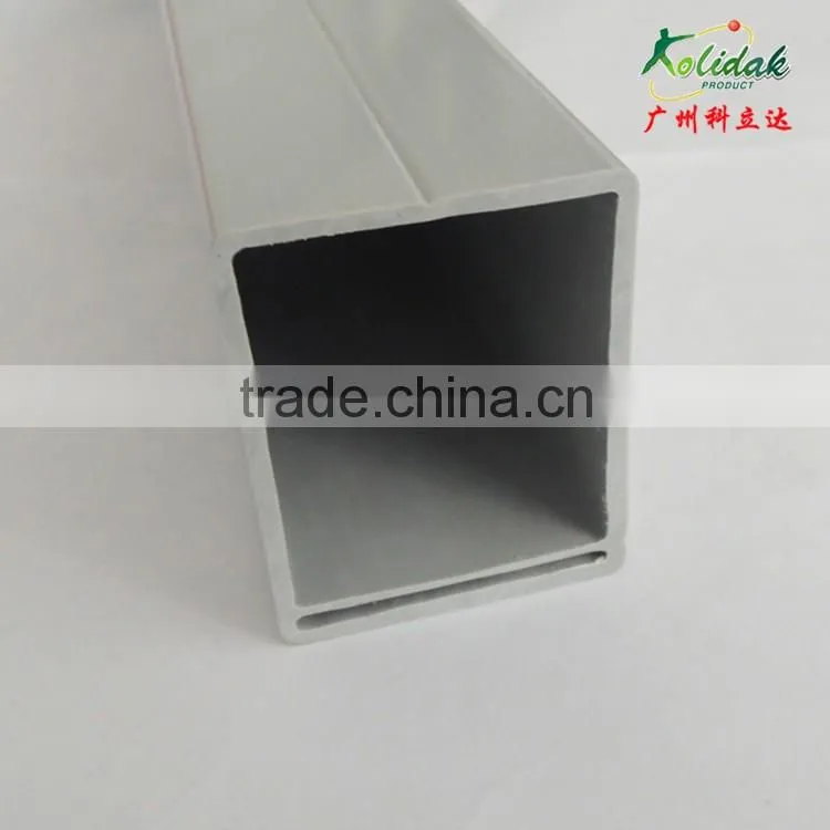 Gray PVC Rectangle pipe plastic extrusion