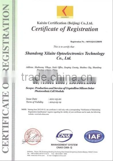 300w panneau solaire with TUV, CEC,IEC,CE,ISO certificate for solar system