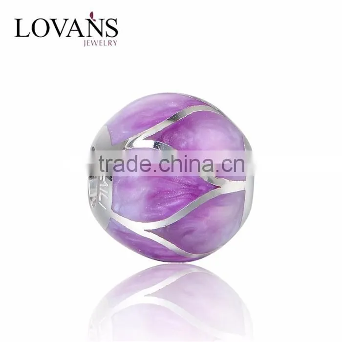 2016 New Fashion Soft Purple Color Enamel Charms Wholesale