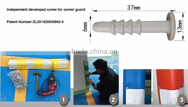 Patented anti-crush wall and corner guards with reflecitve