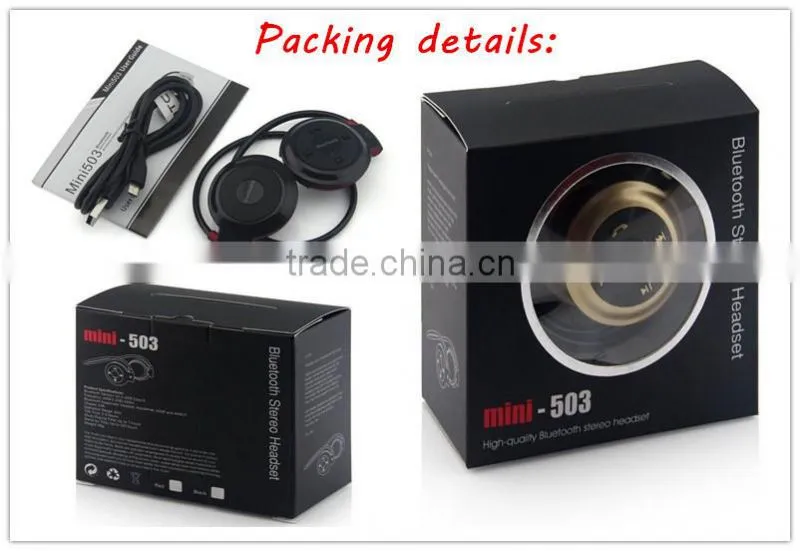 China supplier Mini 503 bluetooth headphones wireless headphone, new products for 2015