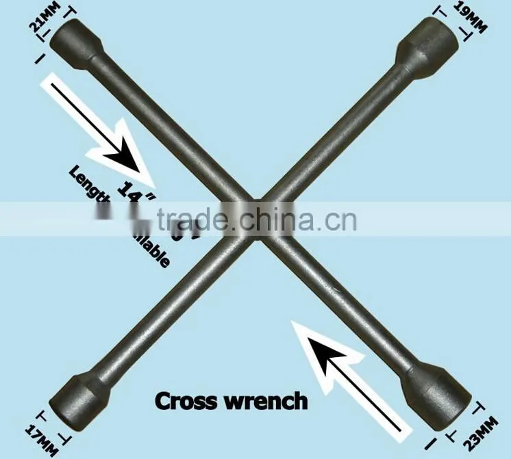 Cross Wrench Silver Zinc Wrench