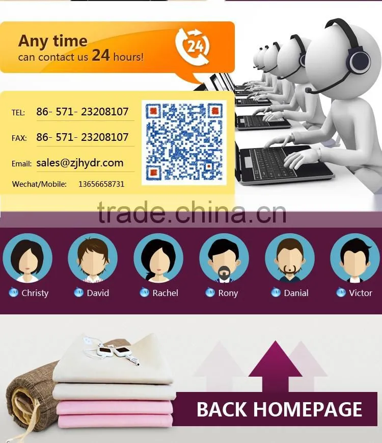 China Supplier High Quality Polyester Electric Heating blanket with CE SGS
