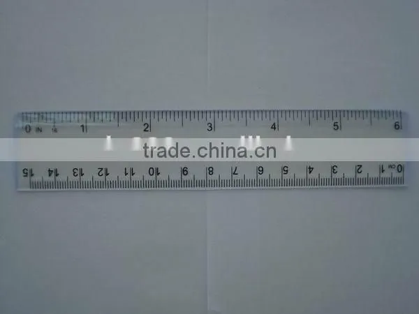 kids use transparent 6' 15cm unfolding plastic ruler for promotion
