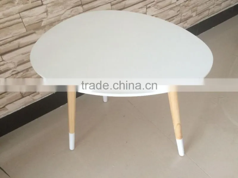 fine modern egg shape discount white decorative wooden table