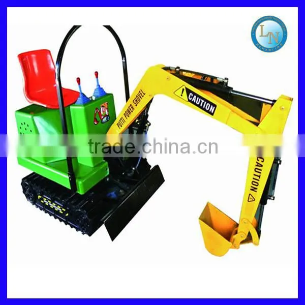 Lino 1.5KW outdoor amusement park equipment kids ride mini digger rides mini excavator for sale