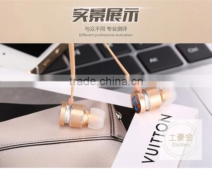 2016 promotional gift EPM200 metal earphone mobile phone OEM logo design metal microphone earphone