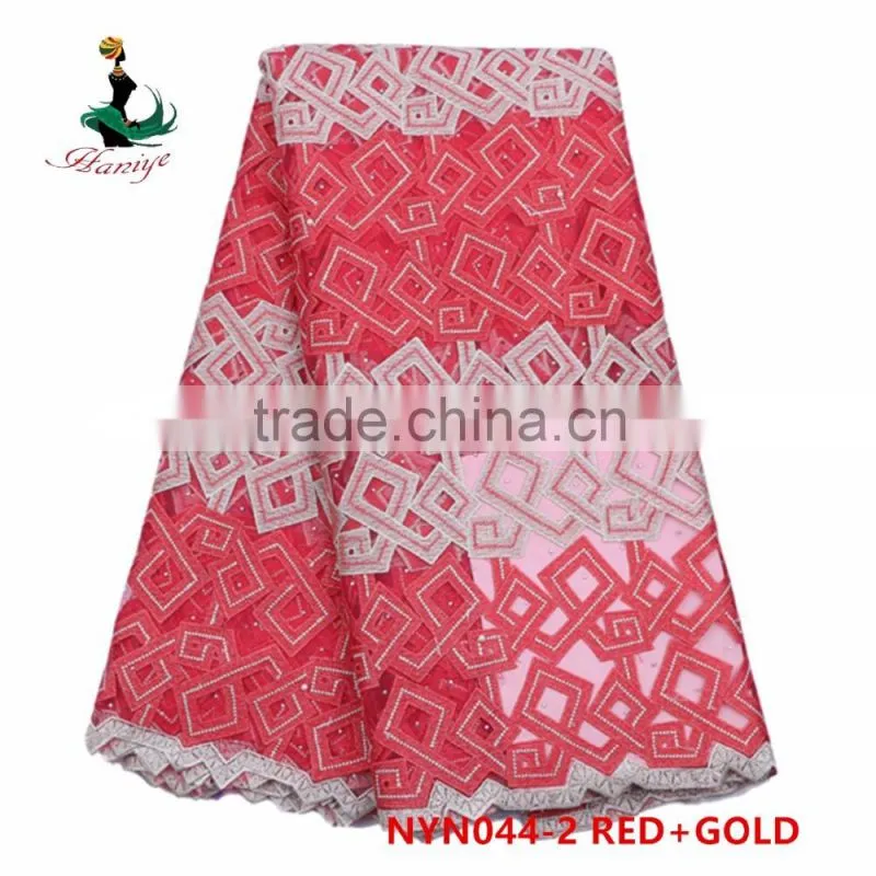 2016 Haniye african Accessories Tulle Lace Fabric For Women Dress/NYN44