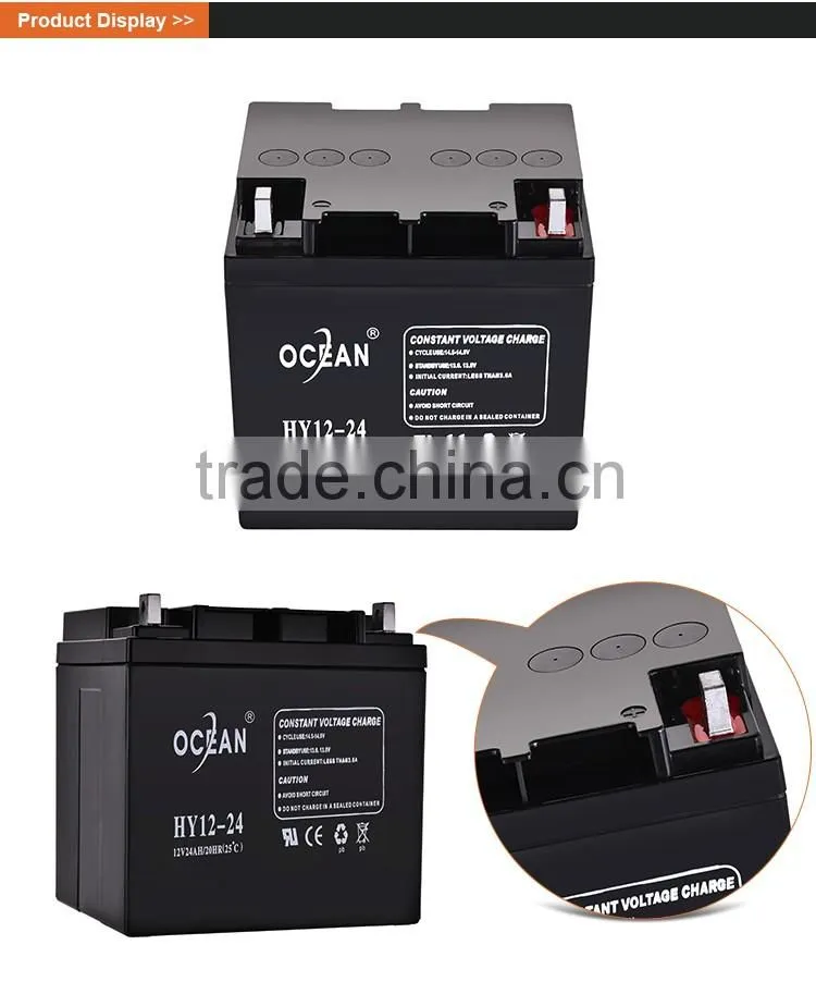 12V 24ah durable new product in china small battery solar 12v